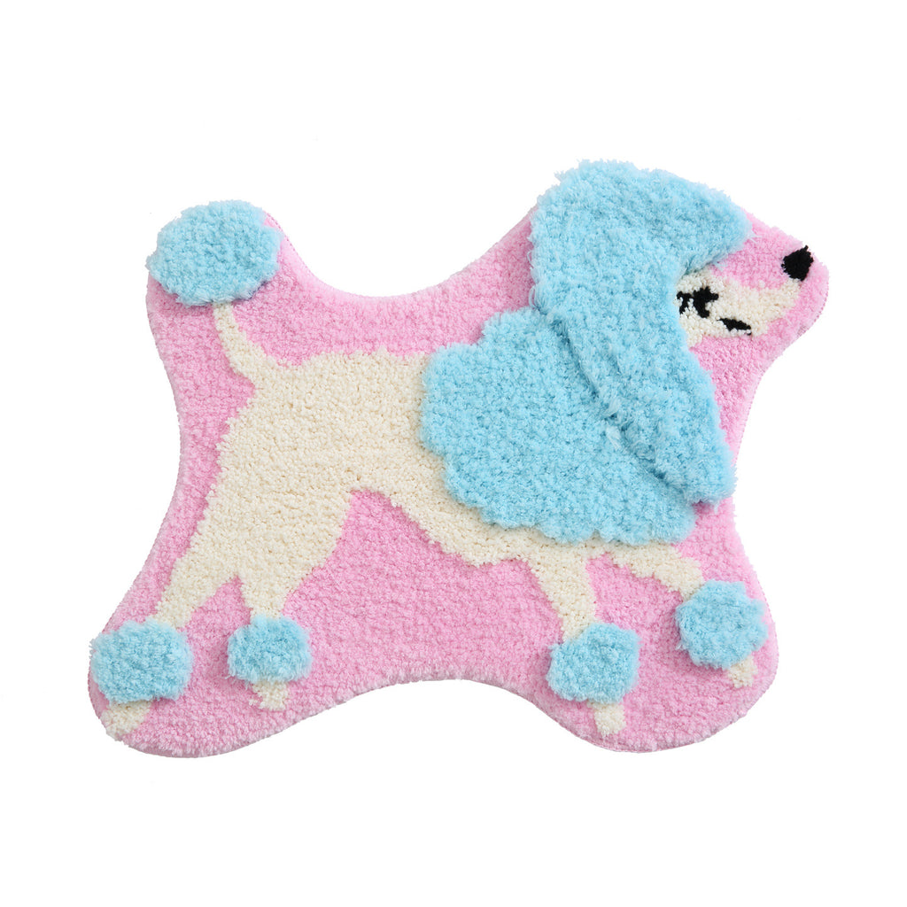 Cartoon Dog Shaped Microfiber Non-Slip Floor Mat