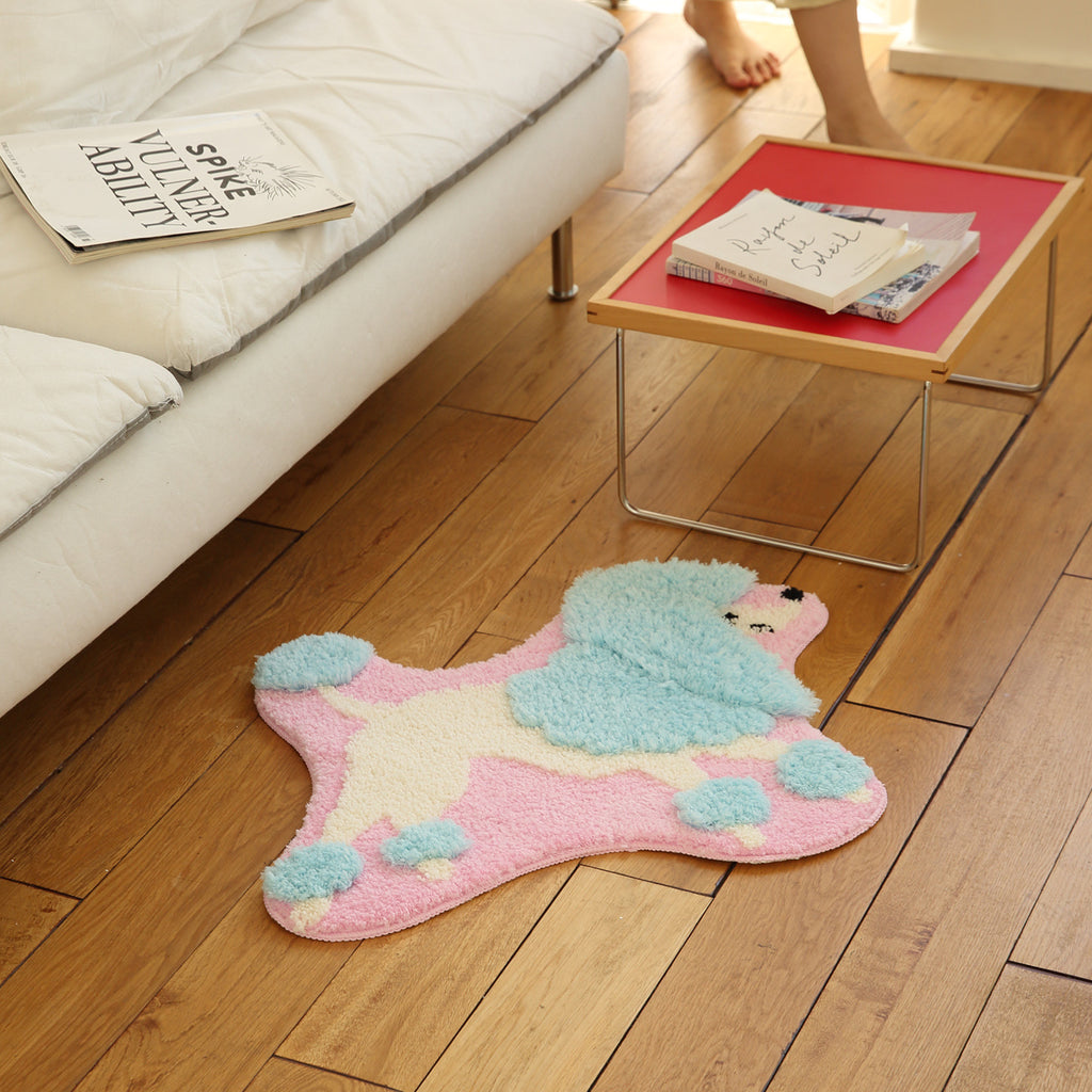 Cartoon Dog Shaped Microfiber Non-Slip Floor Mat