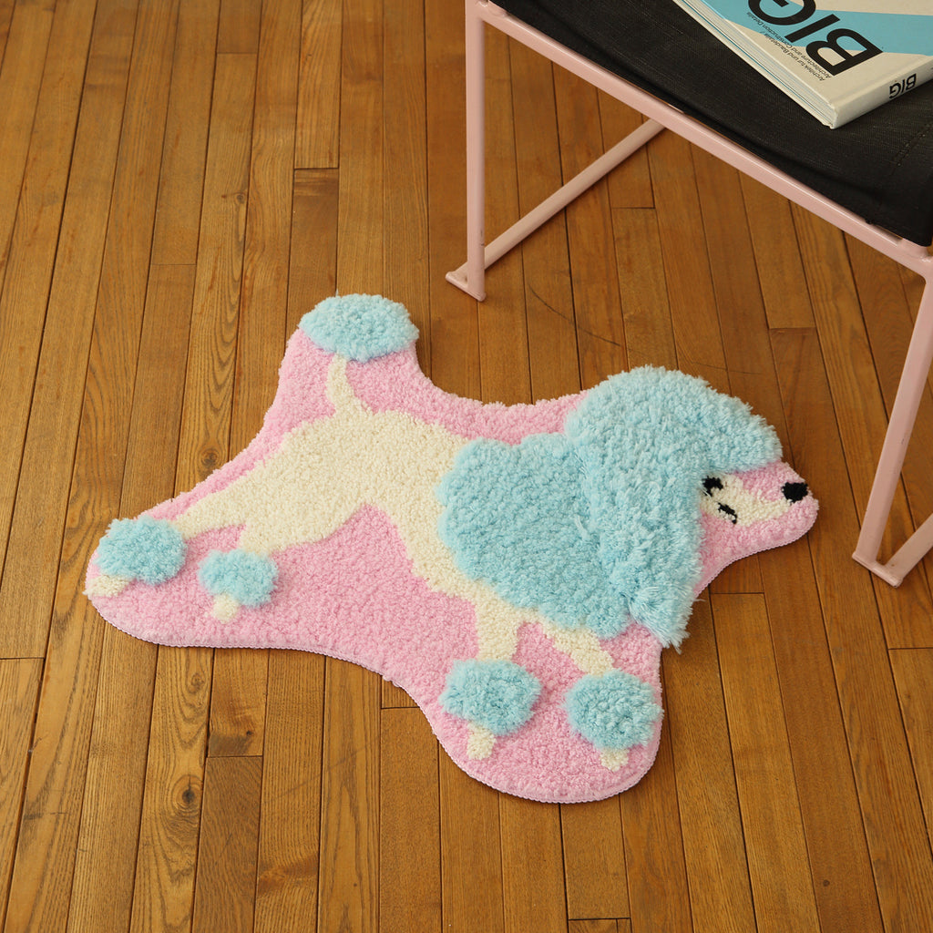 Cartoon Dog Shaped Microfiber Non-Slip Floor Mat