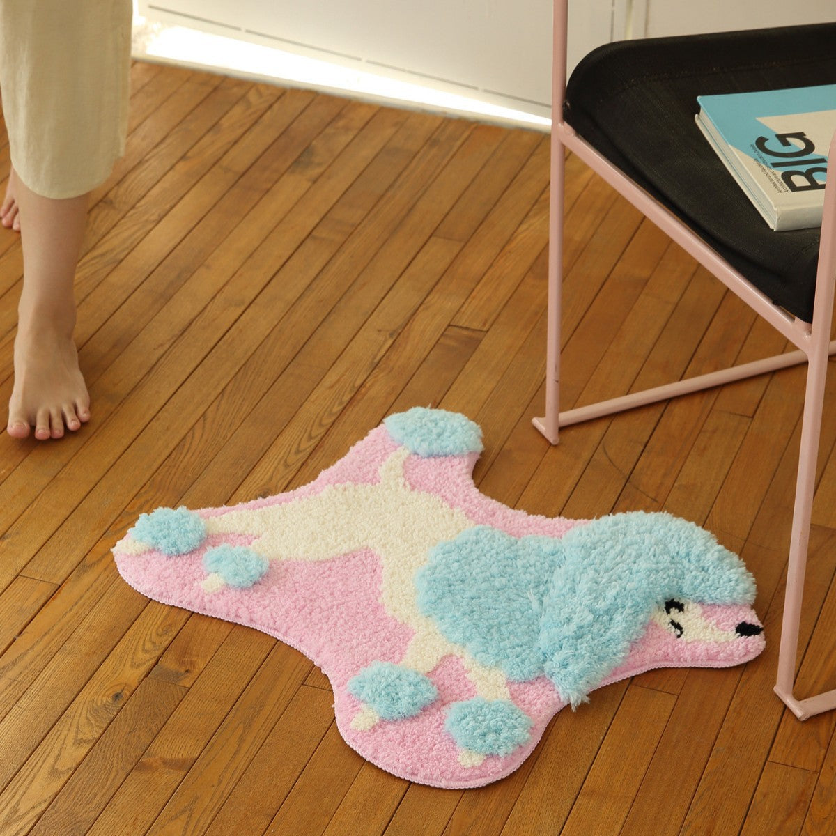 Cartoon Dog Shaped Microfiber Non-Slip Floor Mat